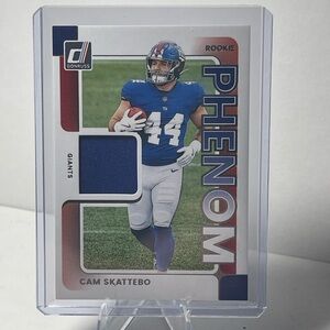 2025 Donruss Footbal Cam Skattebo Rookie Phenom Patch # RPJ-CSO GIANTS